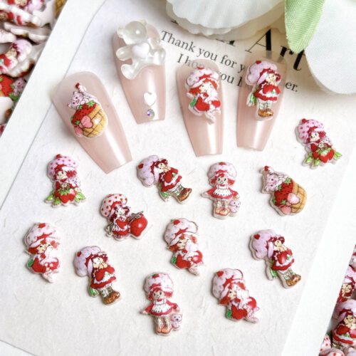 Cartoon Pink Sweet Strawberry Girl