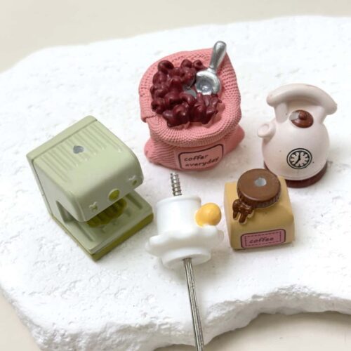 Coffee Themed Miniature Beads for Beadable Pens, Bulk Resin Coffee Machine Charms Wholesale for DIY Craft & Jewelry Making