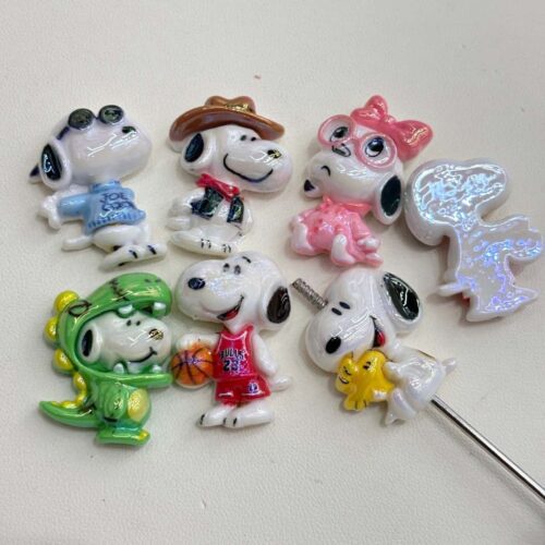 Wholesale Snoopy Resin Beads, Bulk Beadable Pen Supplies for DIY Peanuts Craft & Jewelry Making