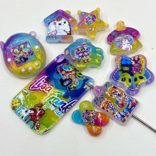 Lisa Frank Retro Charms For Beadable Pens, Bulk Acrylic 90s Nostalgia Beads Wholesale For DIY Craft & Jewelry Making