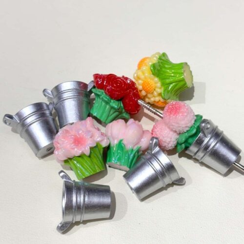 Hole-type 3D flower pot bouquet set