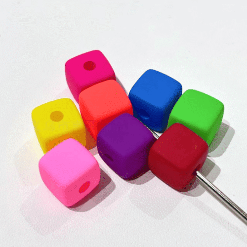 Neon Color  Cube Beads Random